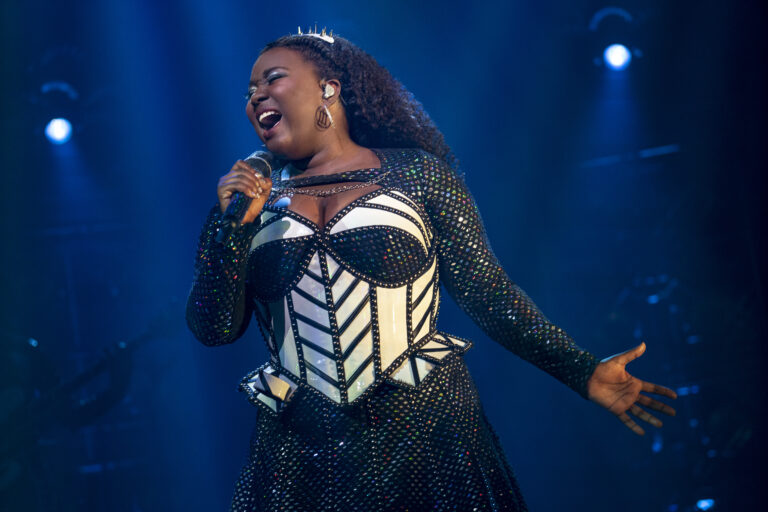 Amina Faye in The North American Tour Boleyn Company of SIX at Broadway in Chicago