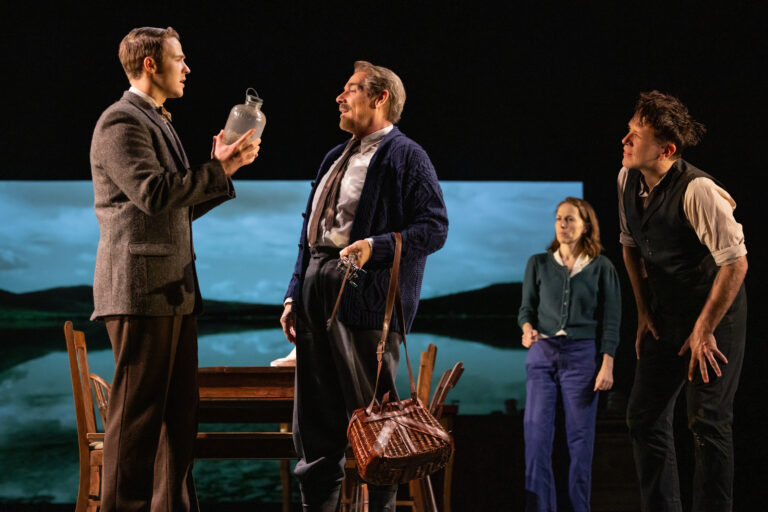 (L-R) Aidan Wharton, David Benoit, Jennifer Blood and Jeremy Webb in the GIRL FROM THE NORTH COUNTRY North American tour (photo by Evan Zimmerman for MurphyMade)