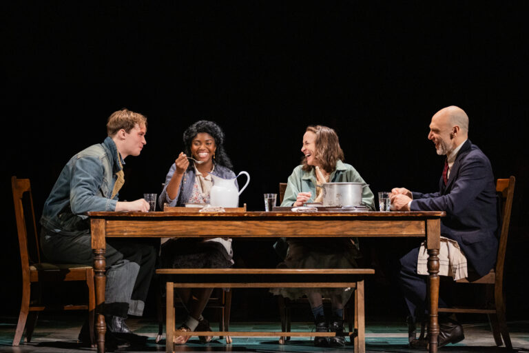 L-R Ben Biggers, Sharaé Moultrie, Jennifer Blood and John Schiappa in the GIRL FROM THE NORTH COUNTRY North American Tour (photo by Evan Zimmerman for MurphyMade)